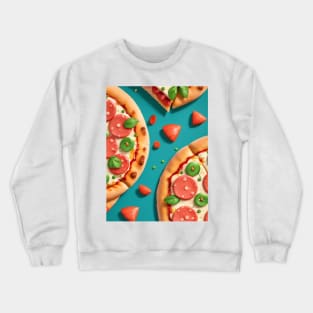 Seamless Pattern Pizza Crewneck Sweatshirt